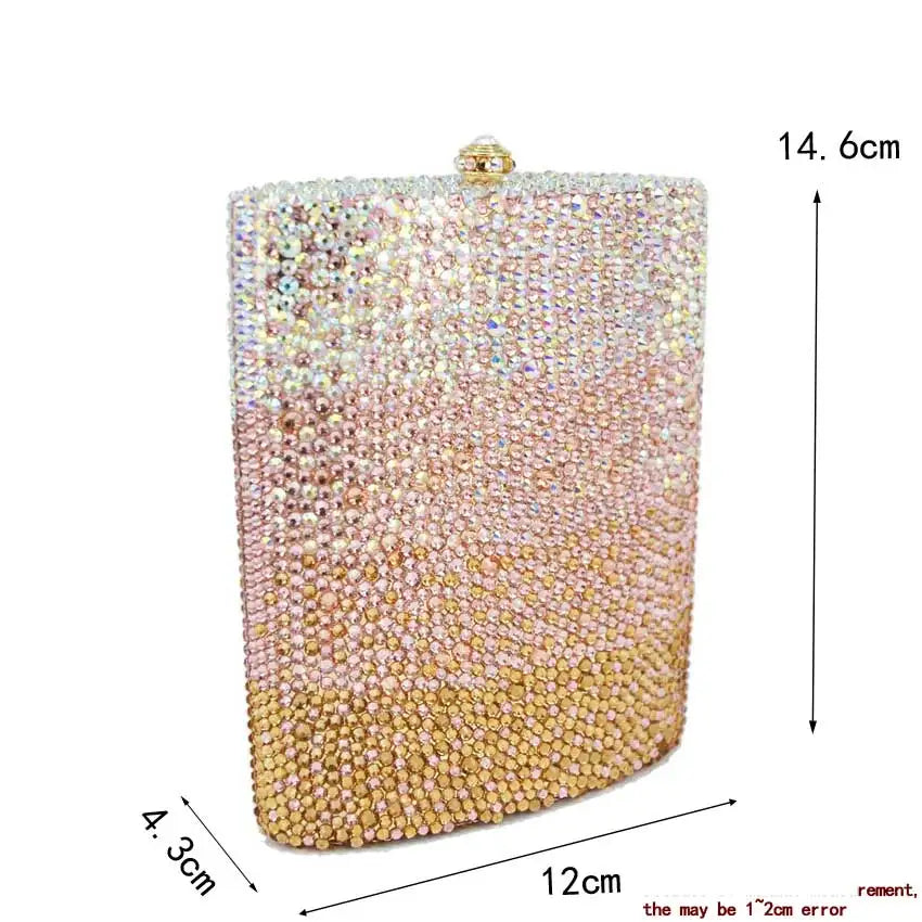 KHNMEET Fashion Designer Evening Bags Women Luxury bottle Design clutch bags customized crystal Purse SC796