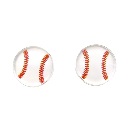 (Set of 10 )PRS090PR1006 Top fashion cheap baseball Findings (flat back) Laser Cutting Sports Acrylic Jewelry Accessories - SN Wigs & More