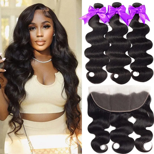 Body Wave Bundle With Frontal - SN Wigs & More