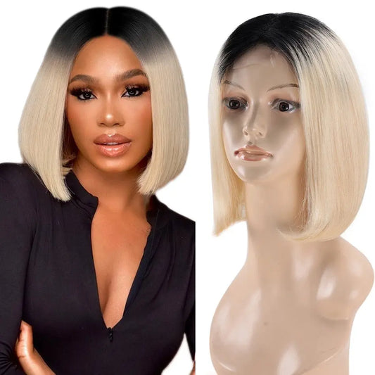 Ombre T1b/613 Bob transparent Lace Wig - SN Wigs & More