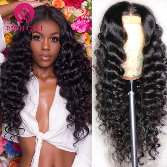 Richgirl Indian Loose Wave 13X6 HD Lace Front Human Hair Wigs For Black Women 4X4 5X5 6X6 Long Loose Deep Wave Lace Frontal Wig - SN Wigs & More