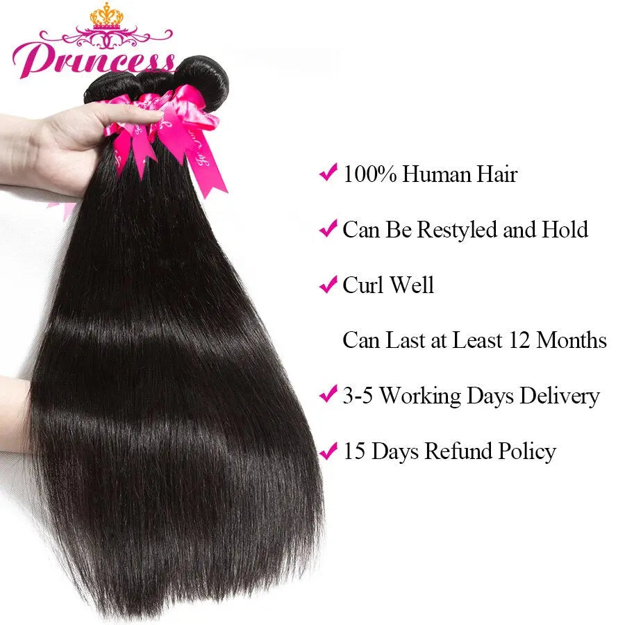 Princess Peruvian Straight Hair 3 Bundles - SN Wigs & More