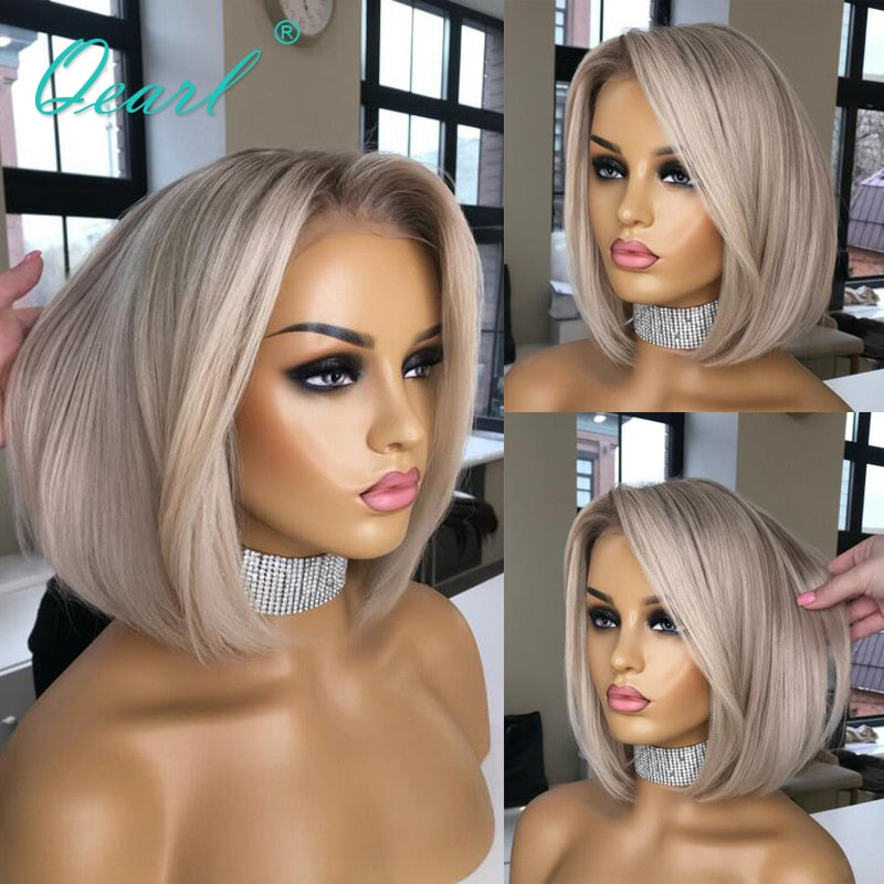 White Ash Blonde Colored Human Hair - SN Wigs & More