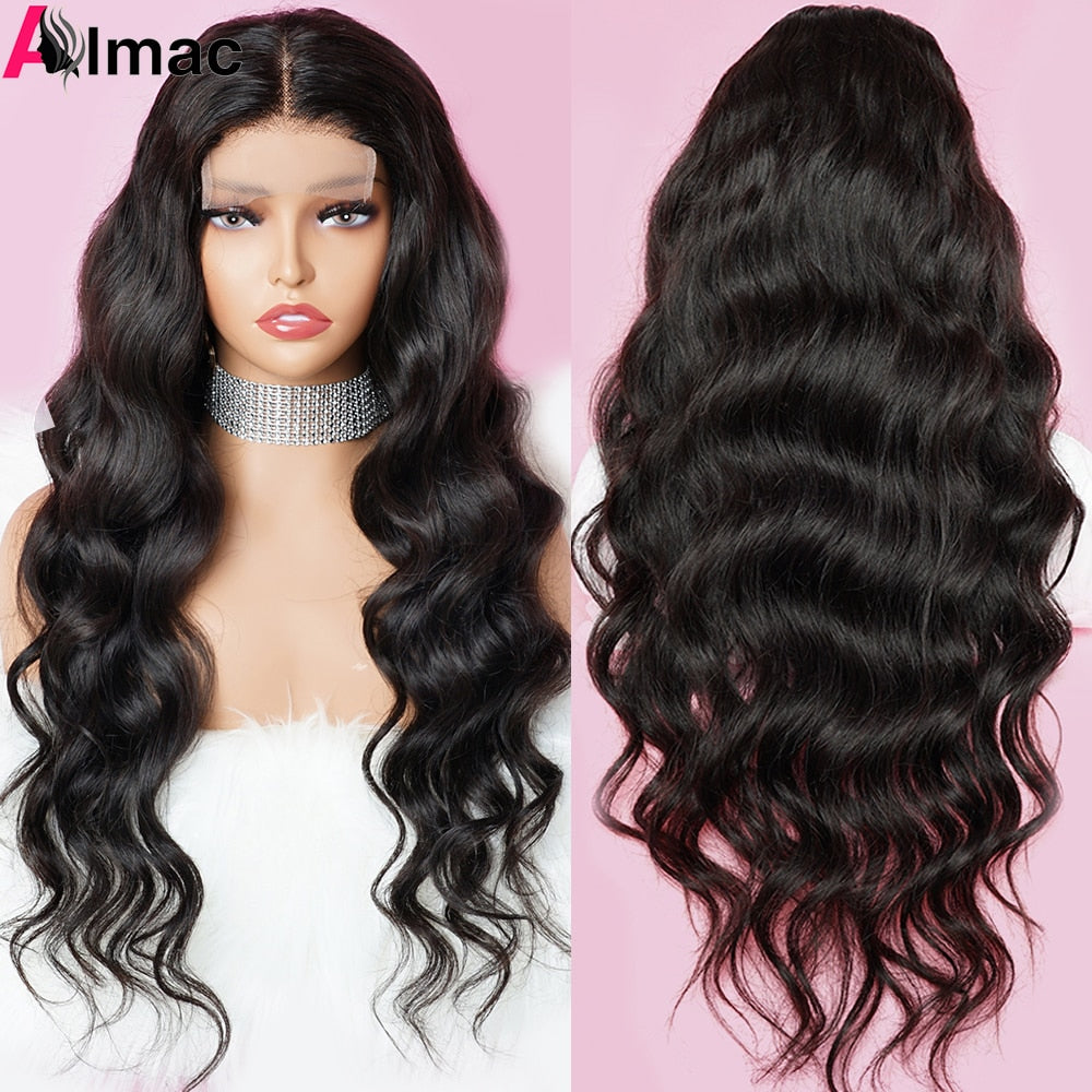 12-28 Inch Body Wave Closure Wig Indian Human Hair Lace Wig Pre-Plucked With Baby Hair Natural Color Bodywave Wig For Women 150 - SN Wigs & More