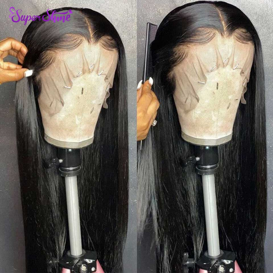 360 Lace Front Human Hair Wigs Brazilian Bone Straight Human Hair Wigs Transparent Lace Frontal Wig For Black Women Pre Plucked - SN Wigs & More