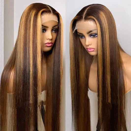 Highlight Wig Ombre Brown Hair - SN Wigs & More