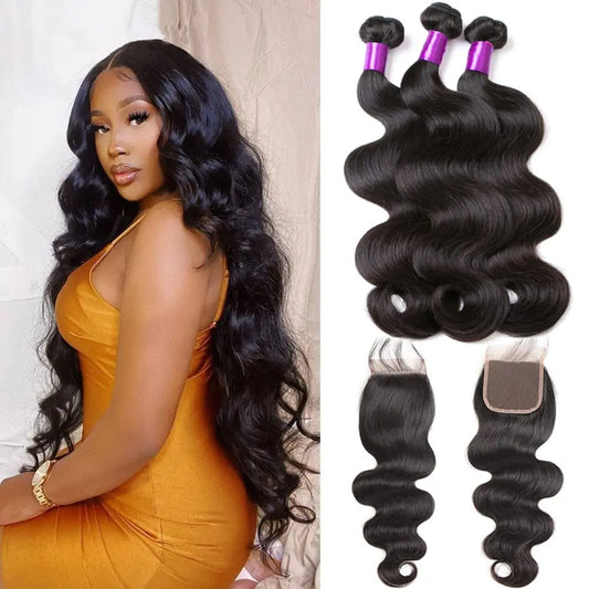 Body Wave Bundles With Closure - SN Wigs & More