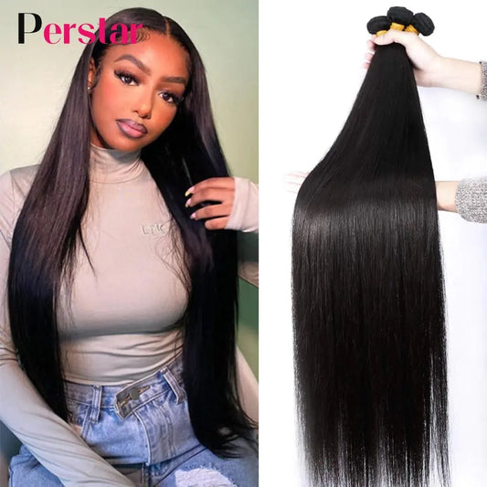 Perstar Straight Human Hair Bundles - SN Wigs & More