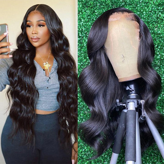 Transparent Lace Front Human Hair Wigs For Women Raw Indian Wavy 13x4 Body Wave HD Lace Frontal Wig 4x4 Closure Wigs Cheap Wig - SN Wigs & More