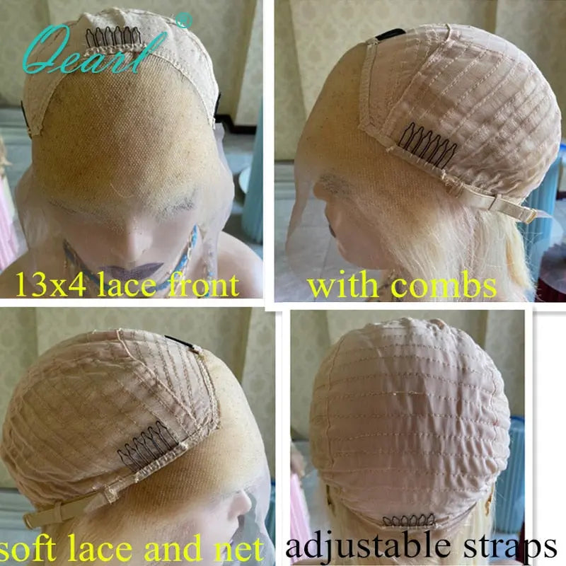 White Ash Blonde Colored Human Hair - SN Wigs & More