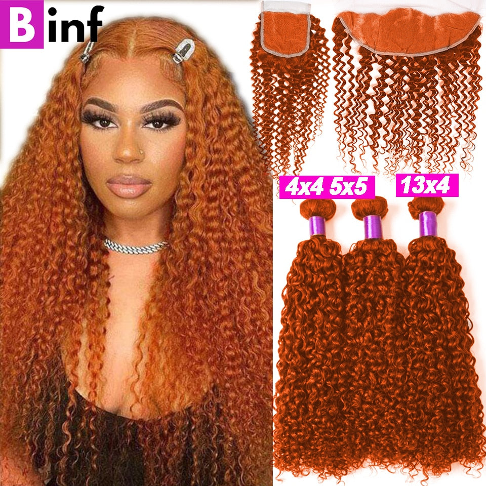 Ginger Bundles With Closure Orange - SN Wigs & More
